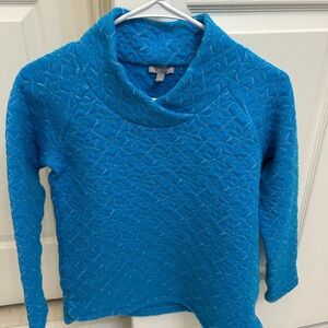 Blue Quilted Women's Sweater